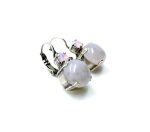 Mariana Earrings Sassy Rose Quartz Mineral & Pink Opal Austrian Crystals My Treasures Coll. - Image 3