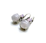 Mariana Earrings Sassy Rose Quartz Mineral & Pink Opal Austrian Crystals My Treasures Coll. - Image 2