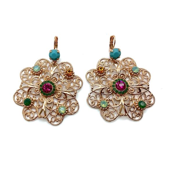 Mariana Earrings Lovely Boho Beaded Colorful Swarovski Crystals Happy Days Icons Coll.