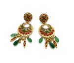 Mariana Earrings Chandelier Reds & Greens Austrian Crystals Poppy East Meets West Coll.