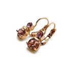 Earrings By Mariana Flamingo Africa Coll. Lovely Vintage Rose & Lt Amethyst Austrian Crystals - Image 2