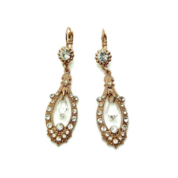 Mariana Earrings Elegant Chandelier Clear Crystals Austrian My Treasures Coll.