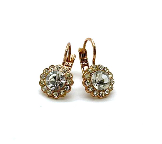 Mariana Earrings Dainty Floral Clear Austrian Crystals My Treasures Coll.