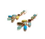 Earrings By Mariana Rising Sun Icons Coll. Exquisite Jasper Minerals & Multicolor Austrian Crystals - Image 2