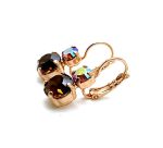 Mariana Earrings Simply Elegant Smoked Topaz & AB Austrian Crystals My Treasures Coll. - Image 2