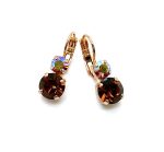 Mariana Earrings Simply Elegant Smoked Topaz & AB Austrian Crystals My Treasures Coll.