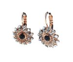 Mariana Earrings Elegant Floral Clear & Jet Swarovski Crystals Zulu Africa Coll. - Image 3