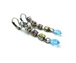Earrings By Mariana Woman Gorgeous Rose and Sapphire Swarovski Crystals - Image 3