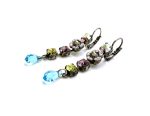 Earrings By Mariana Woman Gorgeous Rose and Sapphire Swarovski Crystals - Image 2