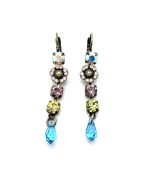 Earrings By Mariana Woman Gorgeous Rose and Sapphire Swarovski Crystals
