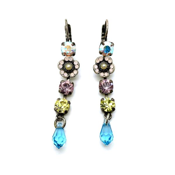 Earrings By Mariana Woman Gorgeous Rose and Sapphire Swarovski Crystals