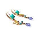 Mariana Earrings Stunning Purple, Yellows & Blues Swarovski Crystals Happiness Inspiration Coll. - Image 3