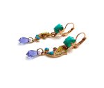 Mariana Earrings Stunning Purple, Yellows & Blues Swarovski Crystals Happiness Inspiration Coll. - Image 2