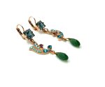Earrings By Mariana Inspiration Coll. Sophisticated Greens, Blues & Purples Swarovski Crystals - Image 3