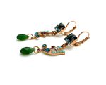 Earrings By Mariana Inspiration Coll. Sophisticated Greens, Blues & Purples Swarovski Crystals - Image 2
