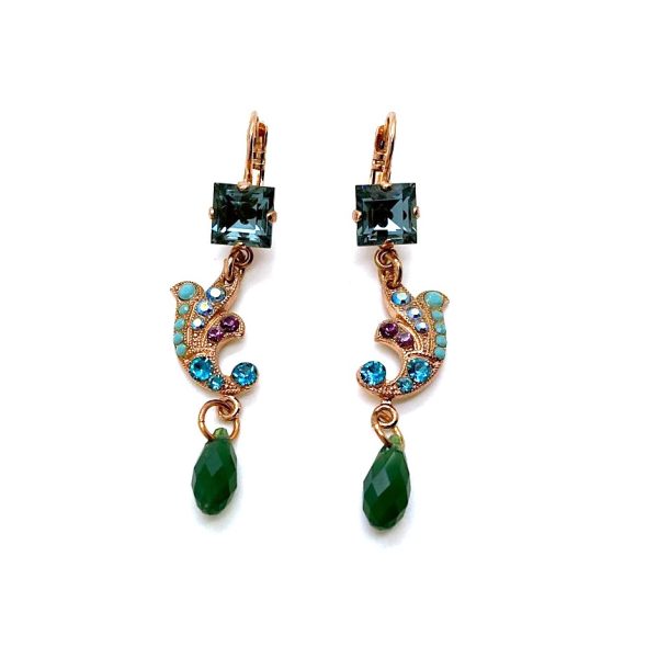 Earrings By Mariana Inspiration Coll. Sophisticated Greens, Blues & Purples Swarovski Crystals
