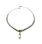 Mariana Necklace Cream Pearl, White Opal, Champagne & AB Austrian Crystals My Treasures Coll. - Image 2