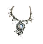 Mariana Necklace Finely Detailed Clear & AB Austrian Crystals My Treasures Coll.