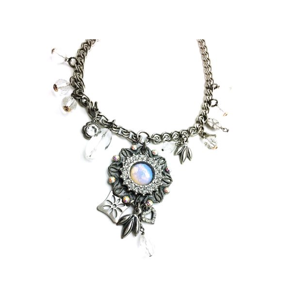 Mariana Necklace Finely Detailed Clear & AB Austrian Crystals My Treasures Coll.