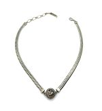Necklace By Mariana Woman Perfect Snowflake Obsidian Mineral Silver Plated - Image 2