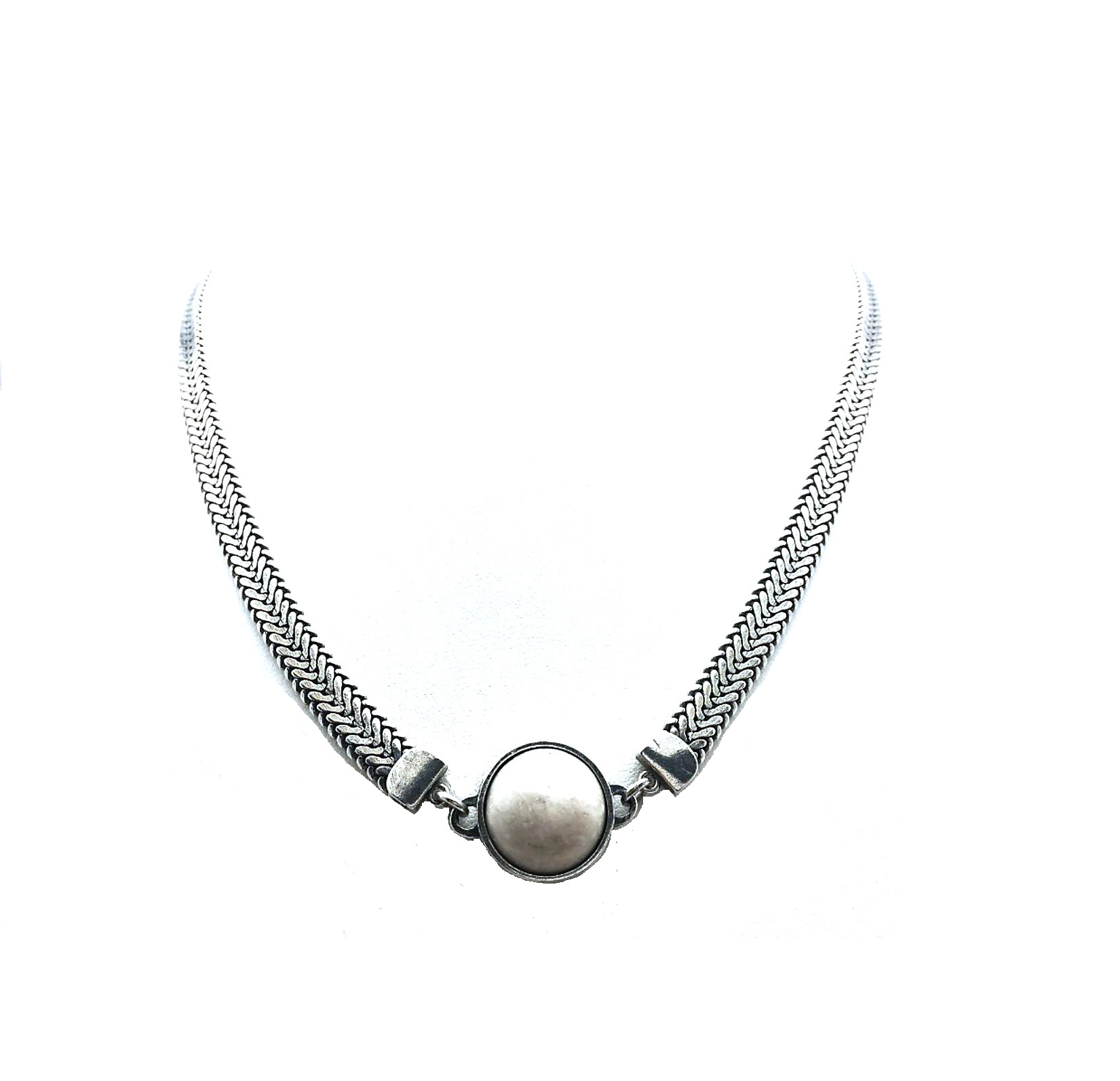 N-3133-M73-SP (2) Mariana Necklace Simply Elegant Riverstone Mineral My Treasures Coll. - Image 1