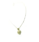 Mariana Pendant Heart Shaped Pink Opal, Chrysolite, Clear & Lt Sapphire Austrian Crystals Songbook Coll. - Image 3