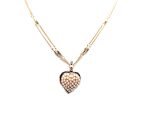 Mariana Necklace Pendant Heart Shaped Locket Pearl Mineral & Clear Swarovski Crystals My Treasures Coll. - Image 2