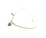 Mariana Necklace Pendant Heart Padlock Pink & White Opal Austrian Crystals Cherry Blossom Silk Road Coll. - Image 2
