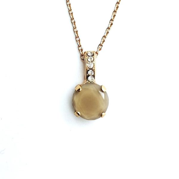 Mariana Necklace Pendant Kalahari Africa Coll. Simply Elegant Nude Czech & Clear Austrian Crystals