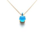 Mariana Necklace Pendant Faceted Blue Quartz Mineral My Treasures Coll.