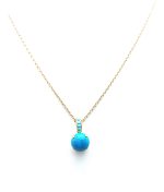 Mariana Necklace Pendant Dainty Howlite Turquoise Mineral My Treasures Coll. - Image 2
