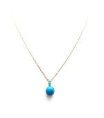 Mariana Necklace Pendant Dainty Howlite Turquoise Mineral My Treasures Coll. - Image 3