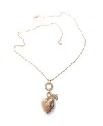 Necklace Pendant By Mariana Kalahari Africa Coll. Heart Shaped Clear, Silk & White Opal Austrian Crystals - Image 3