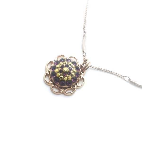Mariana Necklace Pendant Lovely Amethyst & Aurum Swarovski Crystals My Treasures Coll.