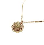 Mariana Necklace Pendant Lovely Floral Pink Champagne & Honey Amber Swarovski Crystals Gypsy Soul Coll. - Image 2