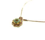 Mariana Necklace Pendant Glitzy Floral Greens & Yellows Austrian Crystals Dancing the Night Away Coll. - Image 2