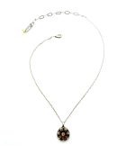 Mariana Necklace Lovely Guardian Angel Pendant Siam & Topaz Austrian Crystals My Treasures Coll. Silver Plated - Image 3