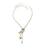 Mariana Necklace Pendant Blue Lagoon Ambrosia Coll. Bird & Charms in Blues Austrian Crystals - Image 2