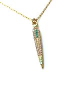 Necklace Pendant By Mariana Woman Lovely Turquoise and Opal Swarovski Crystals