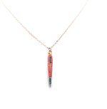 Mariana Necklace Pendant Stunning Blues, Oranges & Yellows Swarovski Crystals Masai Africa Coll. - Image 3