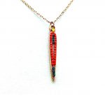 Mariana Necklace Pendant Stunning Blues, Oranges & Yellows Swarovski Crystals Masai Africa Coll.