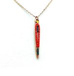 Mariana Necklace Pendant Stunning Blues, Oranges & Yellows Swarovski Crystals Masai Africa Coll.