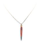 Mariana Necklace Pendant Stunning Blues, Oranges & Yellows Swarovski Crystals Masai Africa Coll. - Image 2