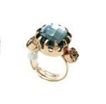 Mariana Ring Faceted Black Diamond & Smoked Topaz Austrian Crystals My Treasures Coll. - Image 3