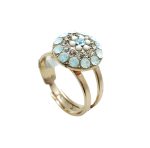 Mariana Ring Gorgeous Clear & Air Blue Opal Austrian Crystals Kalahari Africa Coll. - Image 3