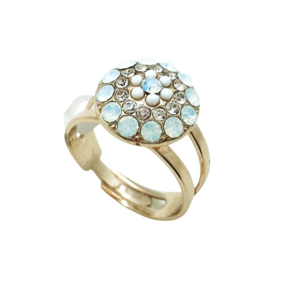 Mariana Ring Gorgeous Clear & Air Blue Opal Austrian Crystals Kalahari Africa Coll.