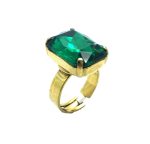 Ring By Mariana Woman Timeless Emerald Swarovski Crystals