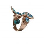 Mariana Ring Finely Detailed Blues Swarovski Crystals Zambezi Africa Coll. - Image 2