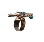 Mariana Ring Finely Detailed Blues Swarovski Crystals Zambezi Africa Coll. - Image 3