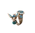 Mariana Ring Finely Detailed Blues Swarovski Crystals Zambezi Africa Coll.